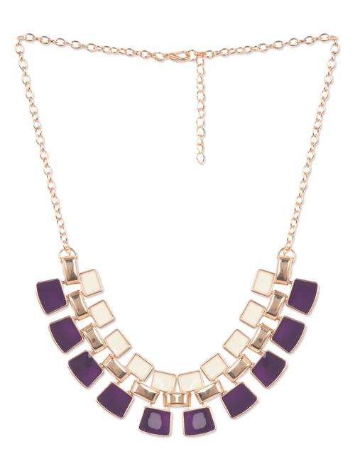 Purple Geometric Pattern Necklace - 1000366 - Very Small Image - 1