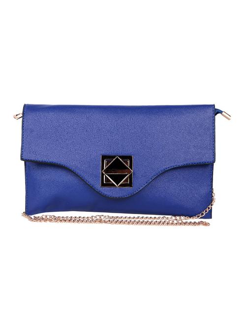 blue coloured, leatherette clutch - 10007711 - Very Small Image - 1