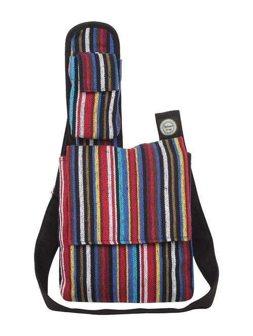 multi-colored canvas sling bag - 10008223 - Very Small Image - 1
