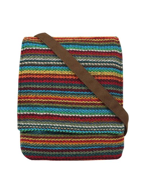 multi colored canvas sling bag - 10008226 - Very Small Image - 1