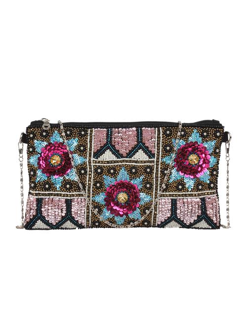 multi-colored sequin & bead clutch - 10008228 - Very Small Image - 1