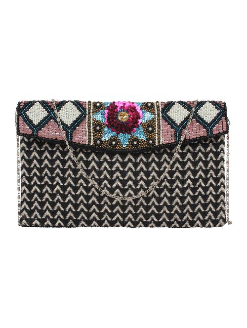multi colored sequin & bead clutch - 10008230 - Very Small Image - 1