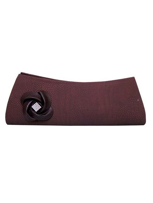 brown leatherette clutch - 10011153 - Very Small Image - 1