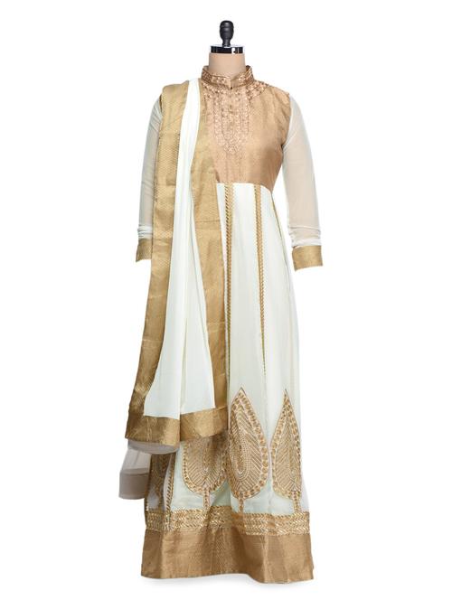 cream and gold suit set - 1001570 - Very Small Image - 1
