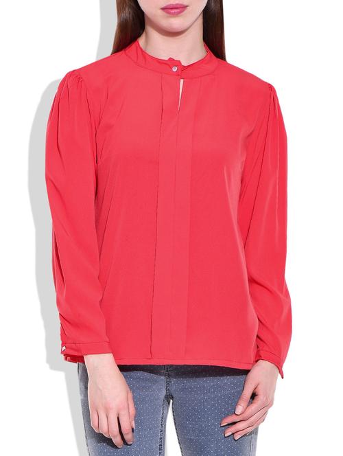 red polyester top - 10015721 - Very Small Image - 1