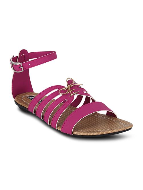 pink leatherette sandal - 10016647 - Very Small Image - 1
