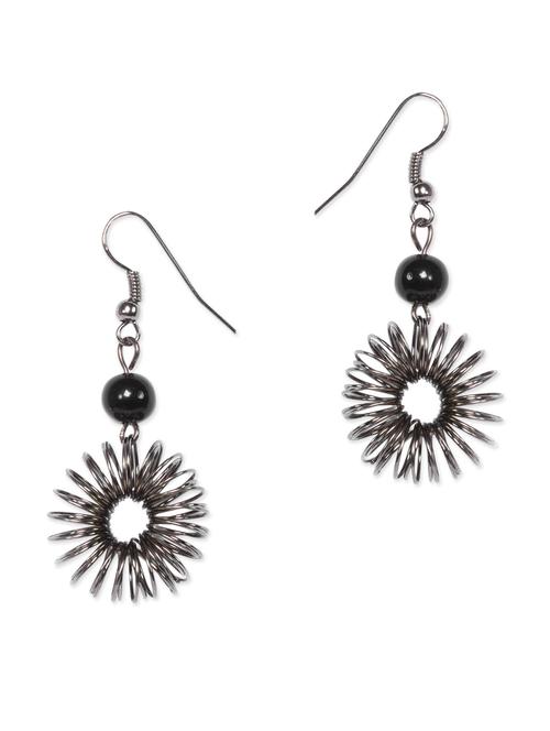 grey metal alloy earring - 10020391 - Very Small Image - 1