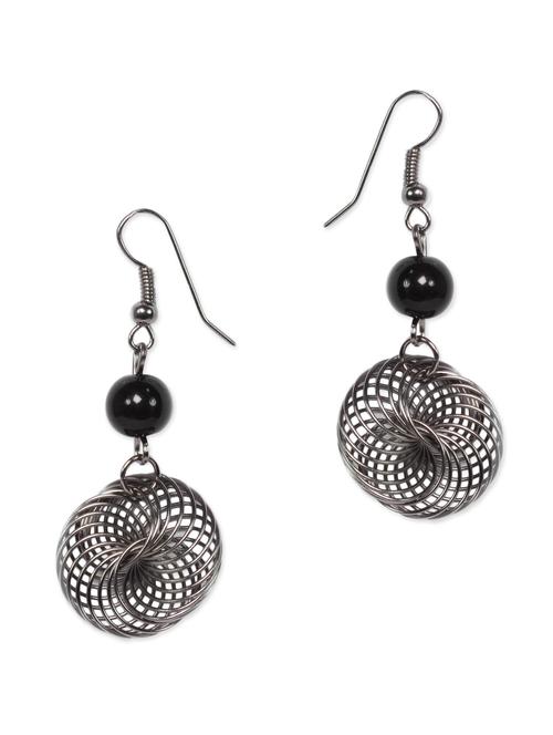 grey metal alloy earring - 10020393 - Very Small Image - 1