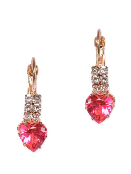 gold metal alloy drop earring - 10020422 - Very Small Image - 1