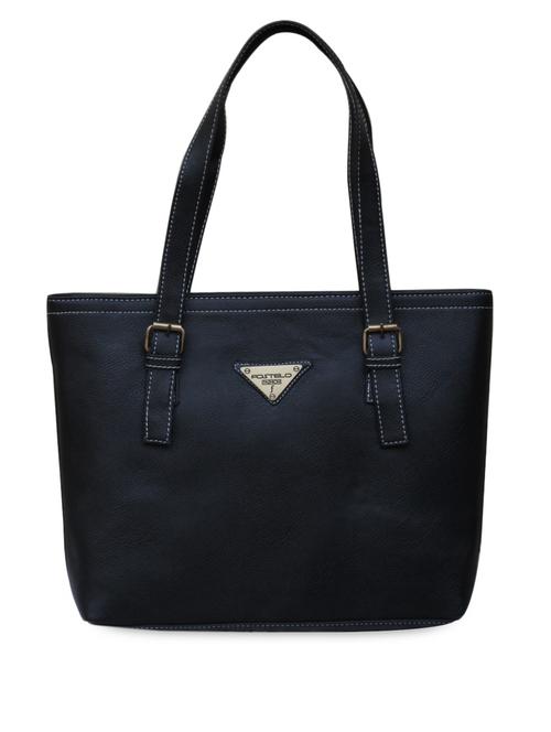 plain black leatherette handbag - 1002555 - Very Small Image - 1