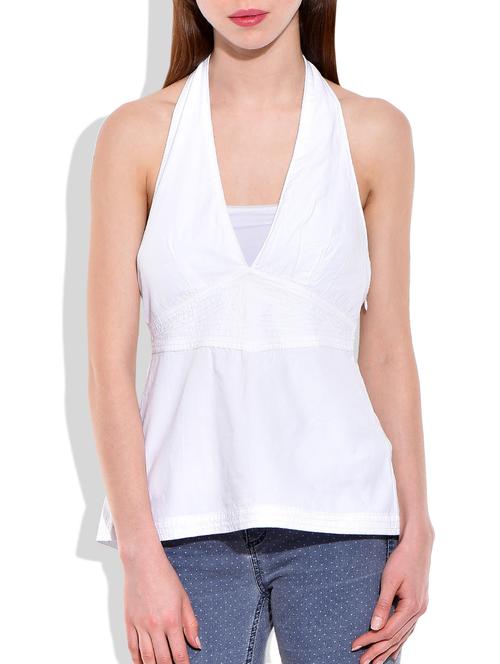 white cotton top - 10031251 - Very Small Image - 1