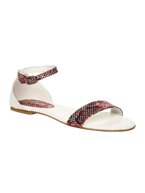 red rubber flat sandal - 10031535 - Very Small Image - 1