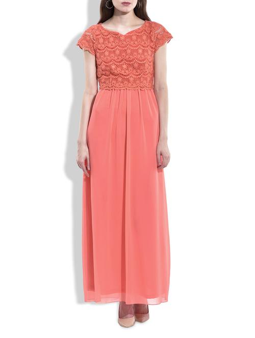 orange poly cotton dress - 10036760 - Very Small Image - 1