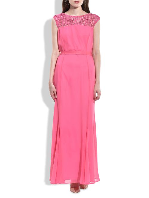 pink poly cotton dress - 10036761 - Very Small Image - 1