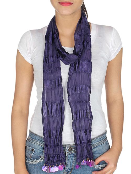 purple polyester scarf - 10038221 - Very Small Image - 1