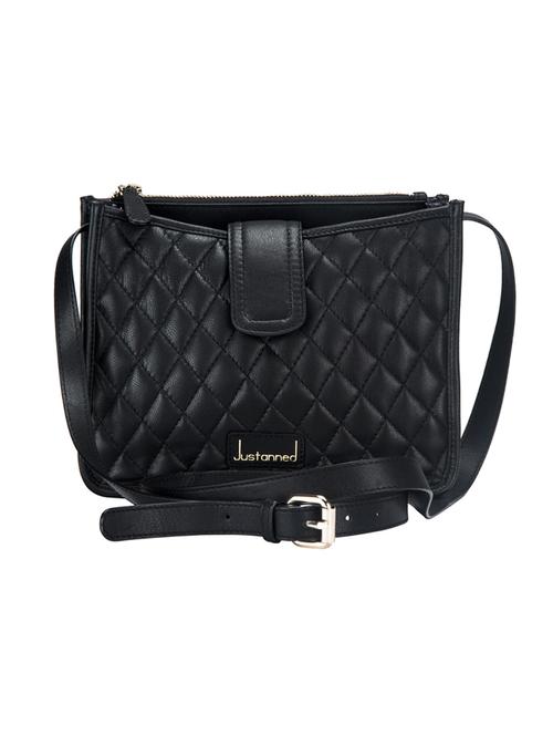 justanned black leather quilted sling bag - 10042895 - Very Small Image - 1
