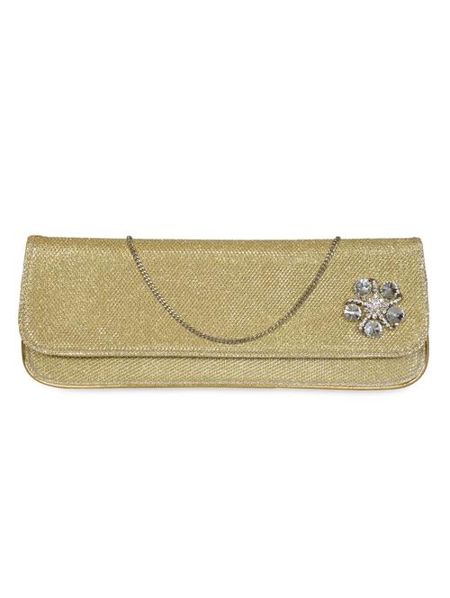 stone embellished shimmery golden clutch - 1004528 - Very Small Image - 1