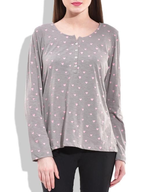 grey cotton top - 10046811 - Very Small Image - 1