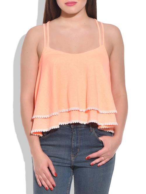 orange cotton crop top - 10060436 - Very Small Image - 1