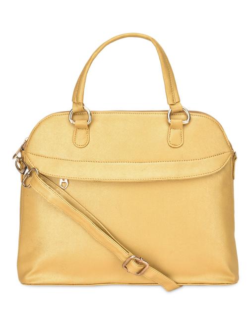 golden faux leather handbag - 10060745 - Very Small Image - 1