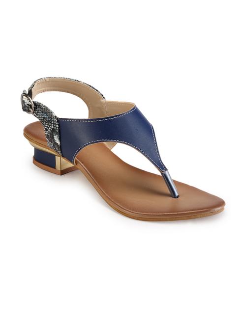 blue leatherette sandals - 10064972 - Very Small Image - 1