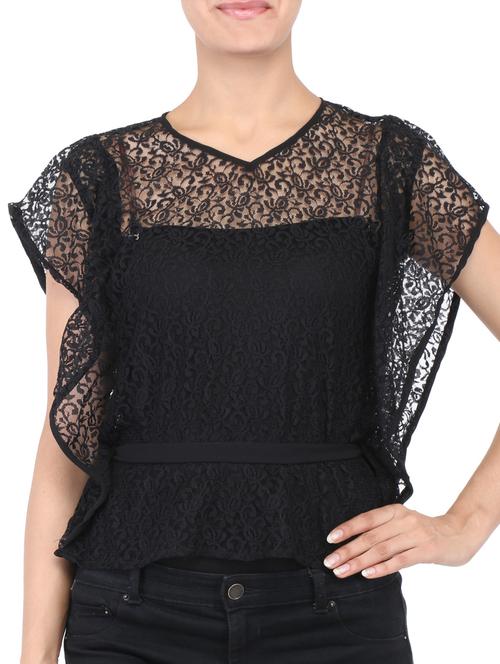 black georgette top - 10068661 - Very Small Image - 1