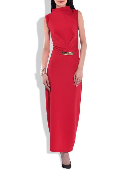 red knitted polyester dress - 10072489 - Very Small Image - 1