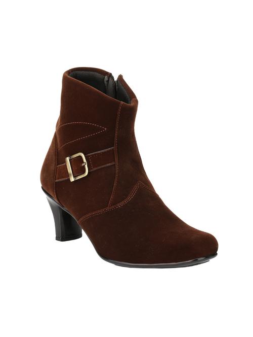 brown velvet boots - 10074046 - Very Small Image - 1