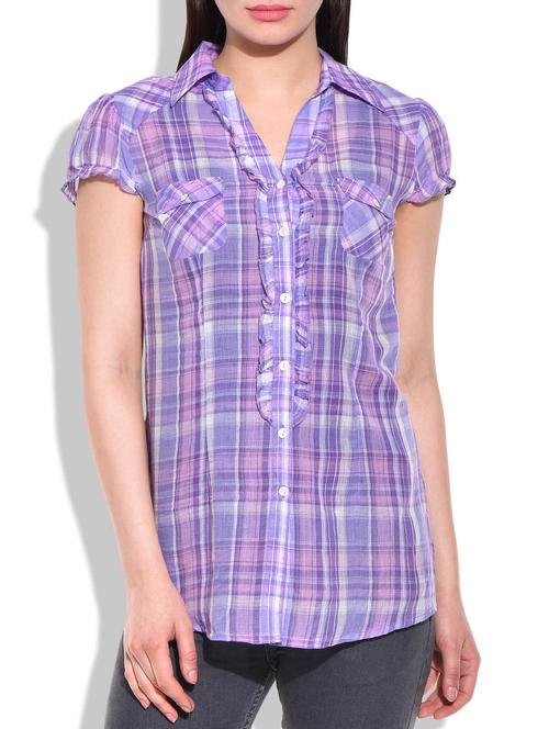 purple cotton shirt - 10075848 - Very Small Image - 1