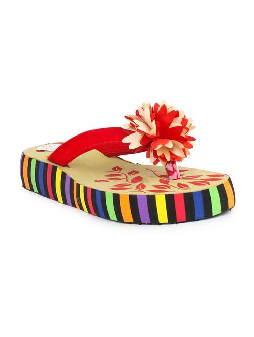 red toe separator floral flip flipos - 10077183 - Very Small Image - 1