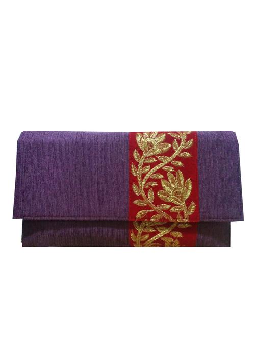 purple jute clutch - 10079519 - Very Small Image - 1
