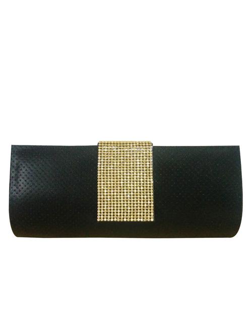 black faux leather clutch - 10079528 - Very Small Image - 1