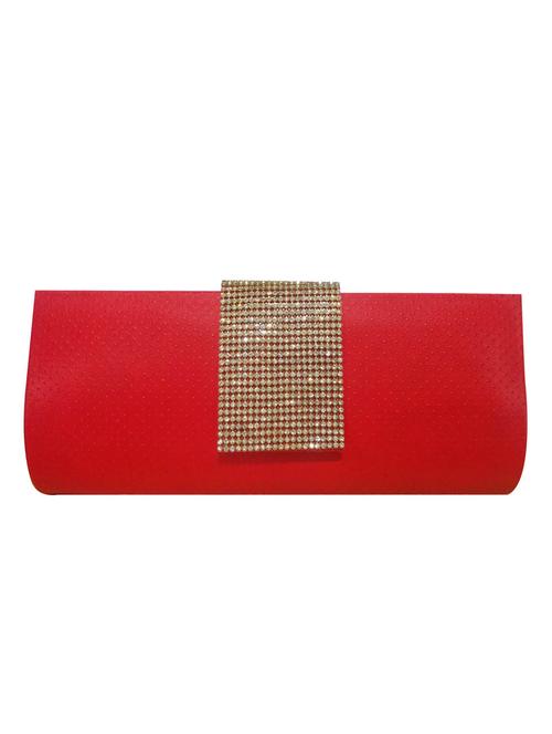 red rexin clutch - 10079533 - Very Small Image - 1