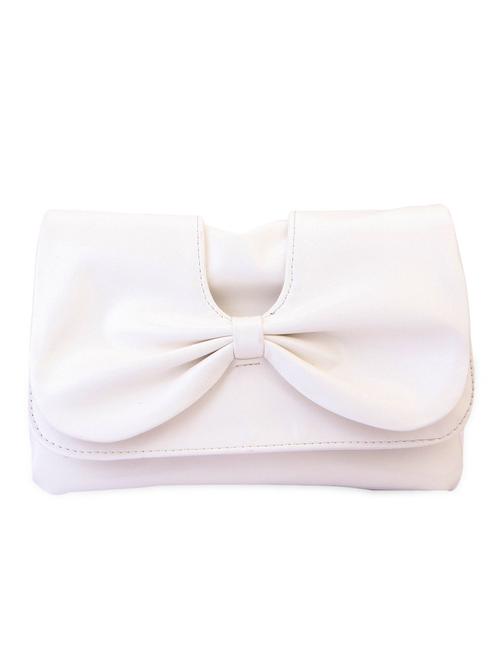 white leatherette clutch - 1008025 - Very Small Image - 1