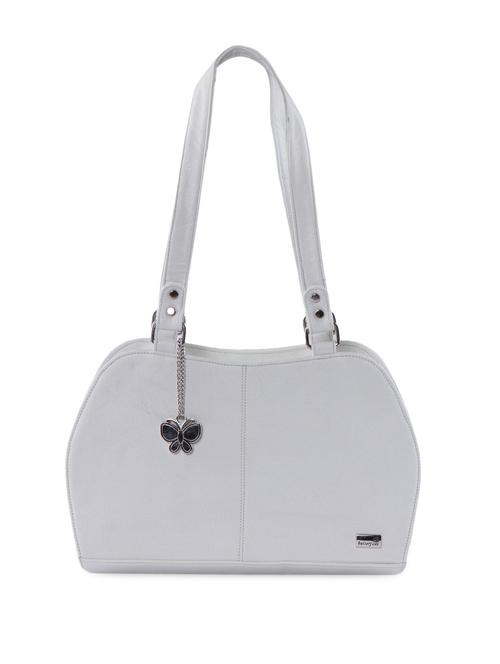 white structured smart leatherette handbag - 1008137 - Very Small Image - 1