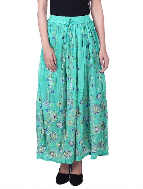 green cotton skirts - 10082129 - Very Small Image - 1