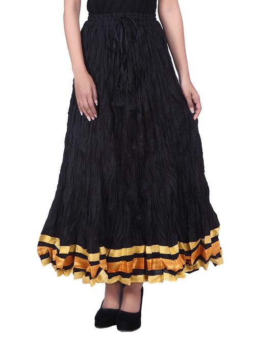 black cotton skirt - 10082169 - Very Small Image - 1