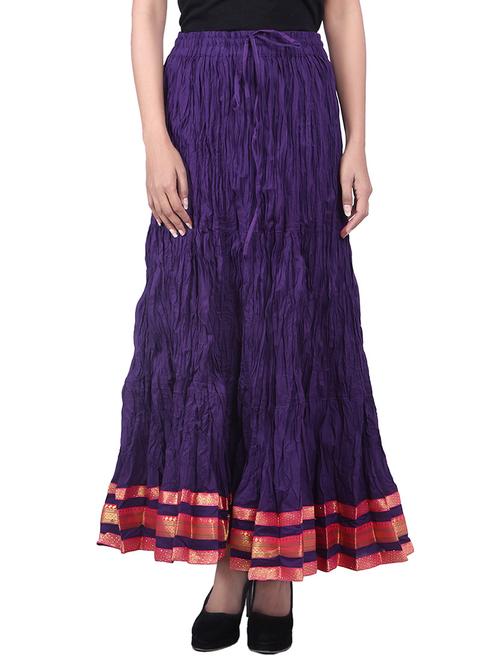 purple cotton skirts - 10082171 - Very Small Image - 1