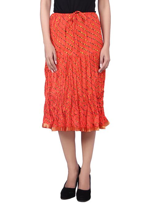 orange cotton skirts - 10082199 - Very Small Image - 1