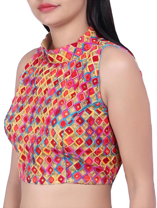 multi color net blouse - 10082250 - Very Small Image - 1