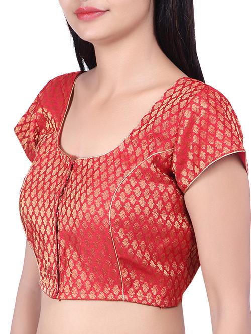red cotton blouse - 10082252 - Very Small Image - 1