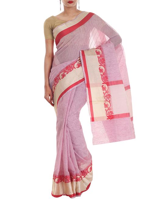 zari bordered chanderi saree - 10082699 - Very Small Image - 1