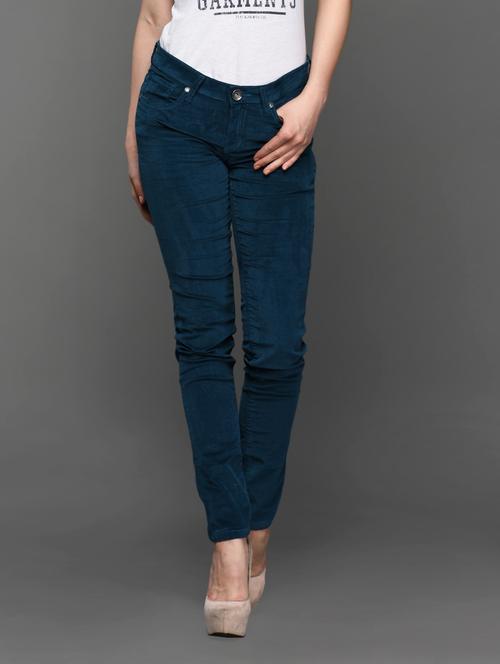 plain corduroy stretchable slim fit jeans - 1008535 - Very Small Image - 1