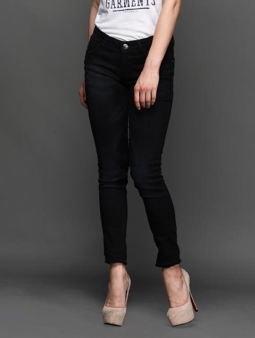 black cat scratch denim jeans - 1008542 - Very Small Image - 1
