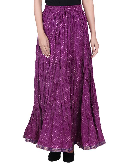 purple cotton skirt - 10085939 - Very Small Image - 1