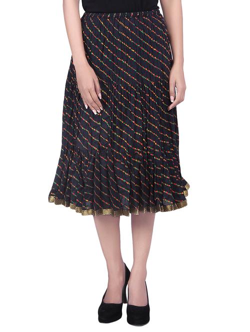 black cotton skirt - 10085943 - Very Small Image - 1
