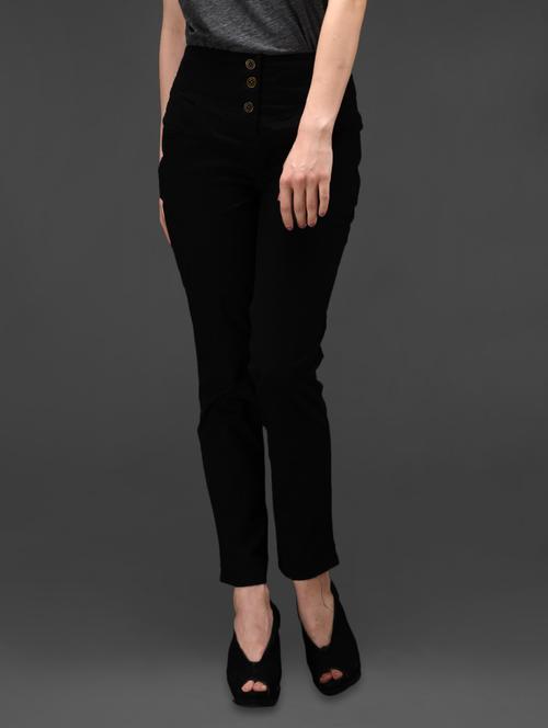 black cotton lycra trouser - 1008619 - Very Small Image - 1