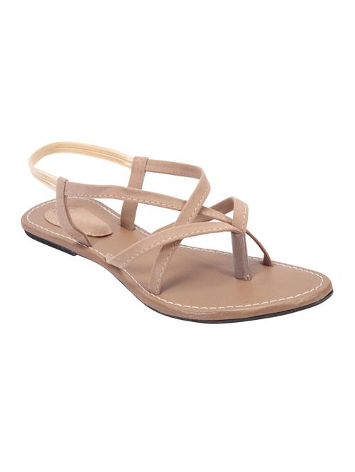 beige leatherette sandals - 10086252 - Very Small Image - 1