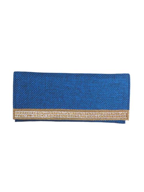 blue jute clutch - 10087107 - Very Small Image - 1