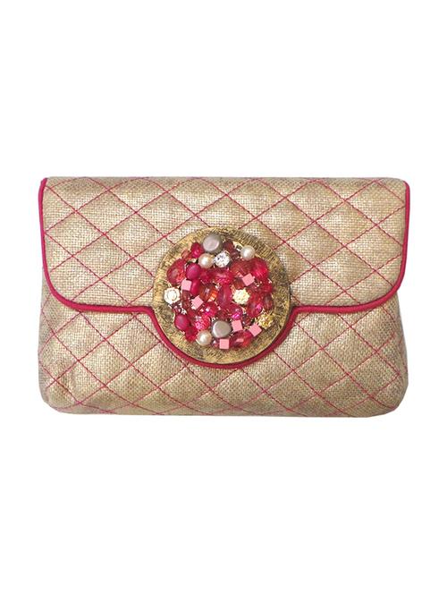 pink silk clutch - 10087117 - Very Small Image - 1